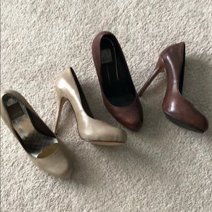 Lot of 2 Leather Docle Vita High Heel Pumps 8.5